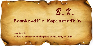 Brankován Kapisztrán névjegykártya